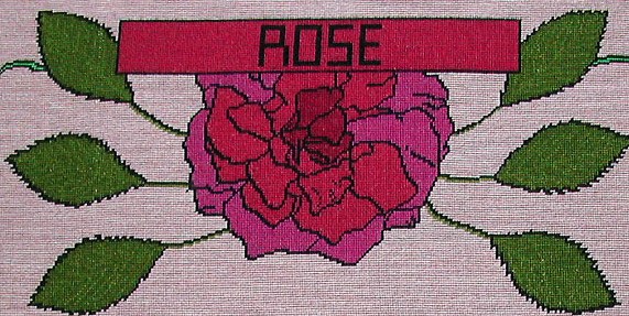 tapestry photo 1609-10 Rose flower