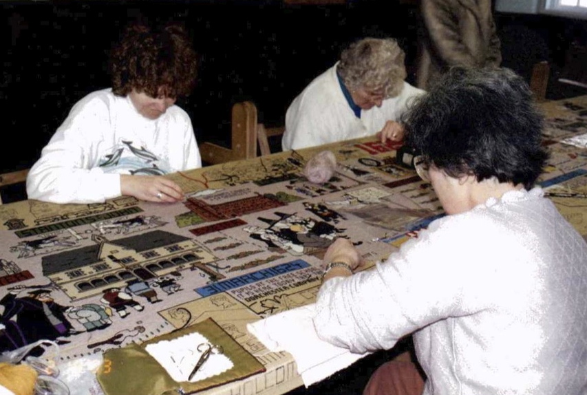 Lyme Regis Tapestry ladies